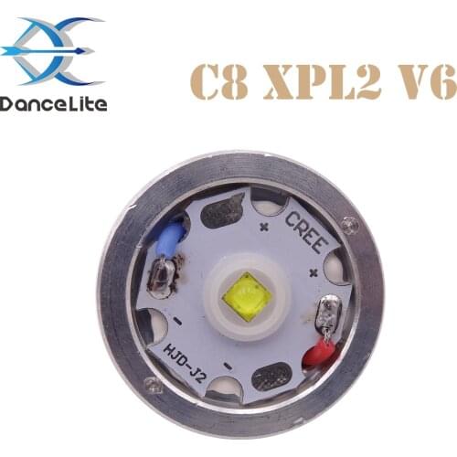 1PC 1185lm XPL2 V6 XP-L2 LED Flashlight Module Drop-in For C8 Model Torch (7135x8/10/12)