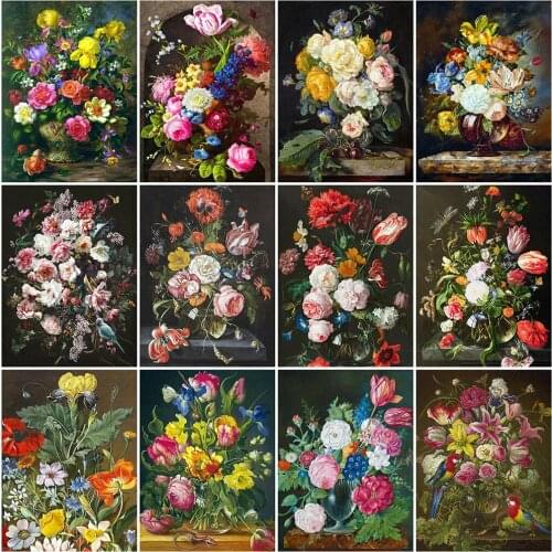 MomoArt DIY Diamond Mosaic Peony Flower Full Drill Square Diamond Embroidery Needlework Mosaic Cross Stitch Handmade Hobby
