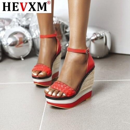 Super High Women Summer Wedge Sandals Female Platform Fashion High Heel Sandals Ankle Strap Open Toe Ladies Shoes Size 43