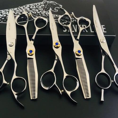 6 Professional Hair Salon Structure Scissors Set Cutting Barber Haircut Thinning Shear Scissors Hairdressing Hair Tools Scissors