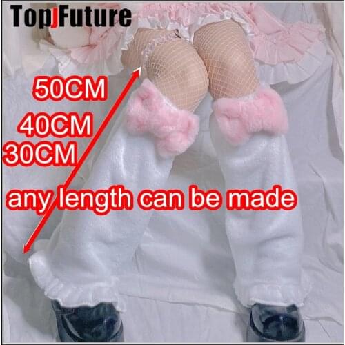 Custom make different length Harajuku Punk sweet lolita Leg Warmer Socks Women Winter Warmer Foot Cover Streetwear Leg warmers