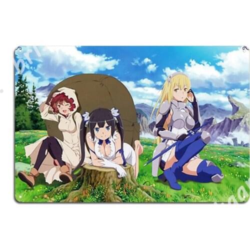 Danmachi Poster Ii Metal Signs Wall Decor Printing Cinema Living Room Club Bar Tin sign Posters