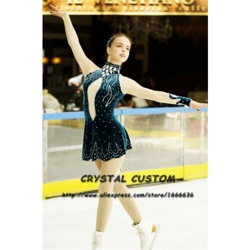 Girls Ice Skating Dresses Graceful New Brand Figure Skating Dresses For Competition DR4163