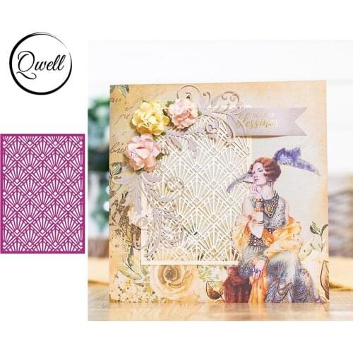 QWELL Background Lace Metal Cutting Dies for Scrapbooking and Card Making Paper Embossing Craft New 2019 die cuts