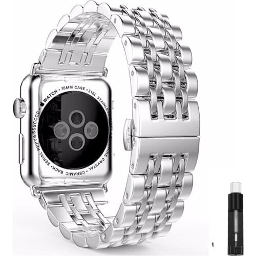 Stainless Steel band For Apple Watch 5 4 Band 42mm Bracelet for iwatch series 5 1/2/3 42mm strap for iwatch series 4 40mm 44mm