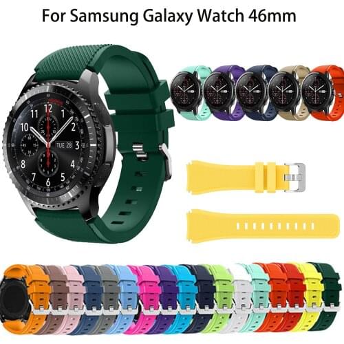 Soft Silicone Watch Band For Samsung Gear S3 Frontier/Classic Strap Replacement Bracelet For Samsung Galaxy Watch 46mm wristband
