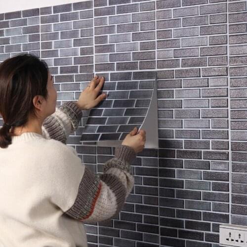 Foam Brick Pattern 3d Stereo Wall Sticker Self-adhesive Wallpaper Background Wallpaper Childrens Room Kitchen Waterproof Sticke