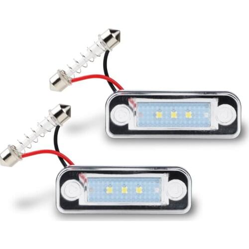 2Pcs LED License Number Plate Light For Mercedes Benz W203 W211 C219 R171 CLS SLK Bright White Canbus Error Free