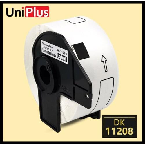 UniPlus Replacement Labels DK 11208 for Brother QL Label Printer DK-11208 Die Cut Label 38x90mm Address Sticker QL-700 QL500 800