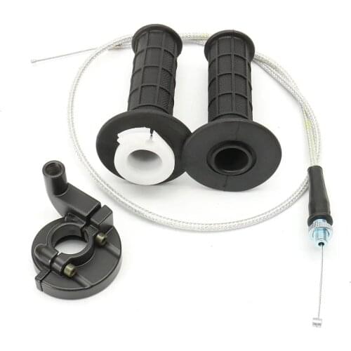 7/8inch 22mm Handlebar Hand Grip with Throttle Cable Motorcycle Bike Universal