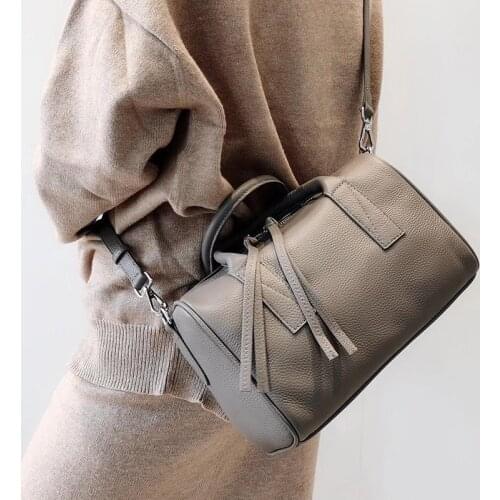 New Luxury Brand Women Soft Leather Handbags Ladies Pillow Bag Fashion Tassel Shoulder Bags Female High Quality Crossbody Bags