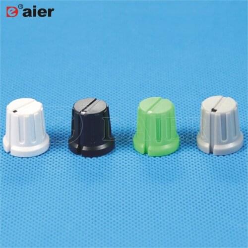 100PCS KN-8F white dot push on type plastic skirted control knobs