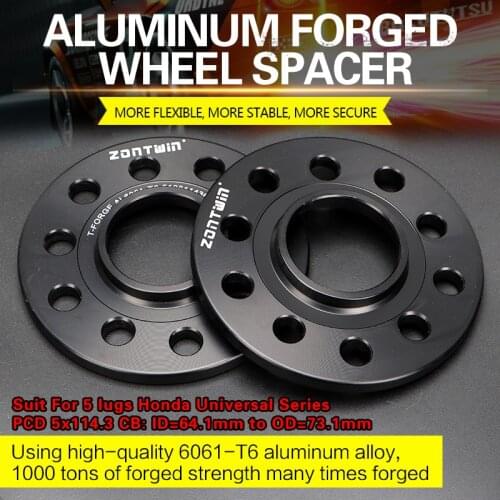 2/4Pieces 3/5/8/10/12mm Wheel Spacers Conversion Adapters PCD 5x114.3 CB: ID=64.1mm to OD=73.1mm suit for 5 lugs Honda
