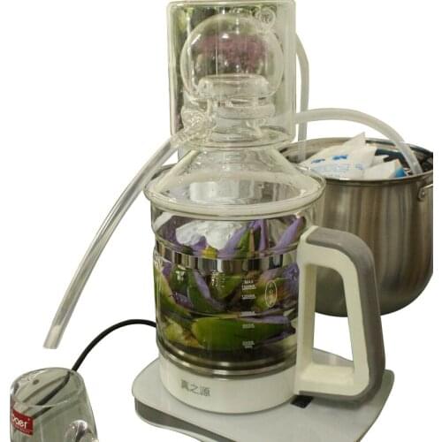 2.5L Glass Chinese medicine distiller household pure dew machine mini essential oil refining equipment electric heating brewer