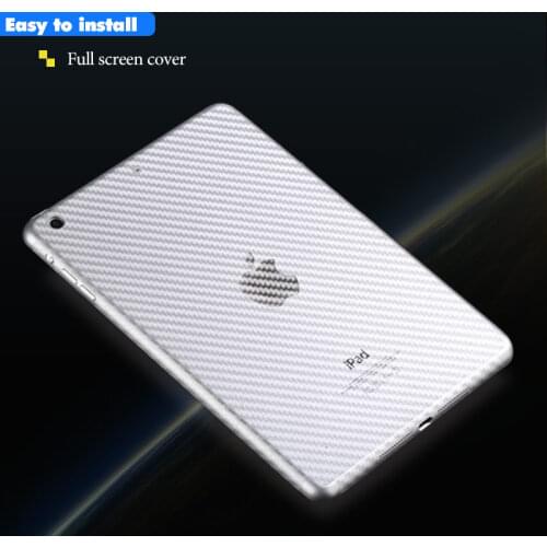 4pcs/lot 3D Carbon Fiber Protector Transparent Sticker Back Film for Ipad mini 1 2 3 4 5 6 air air2 Pro 9.7 Clear Stickers