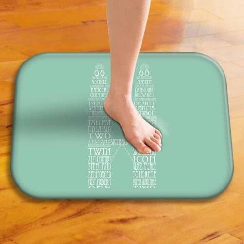 40x60cm Cute Diy Print Floor Mat Bathroom Ground Mat Slip Door Bath Pad Rug Living Room Kitchen Carpet Home Decor