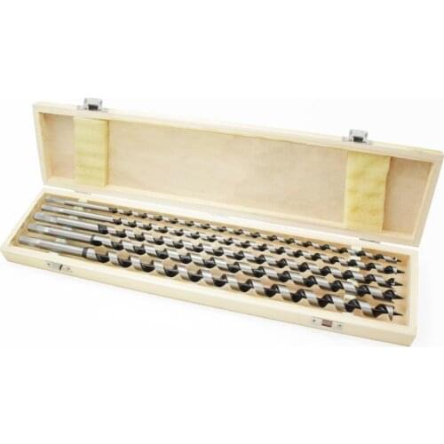 5pcs/box 450mm Auger Woodworking Drill Bit High Carbon Steel For Drilling & Punching Twist Tools