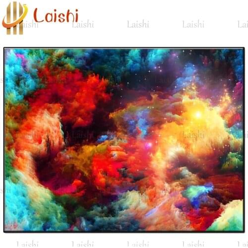 5D round square diamond embroidery Abstract colorful clouds Diy full sets diamond painting mosaic pictures rhinestones icon
