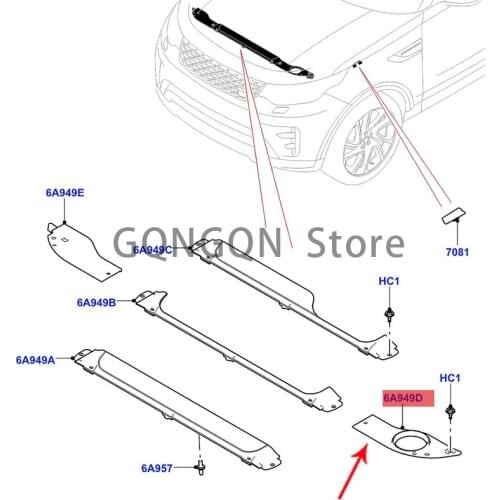 CAR is suitable for discovering the upper guard plate of 5 water tanks 2017-2021lan dro ve rdi sco ver y4 Protective cover Water