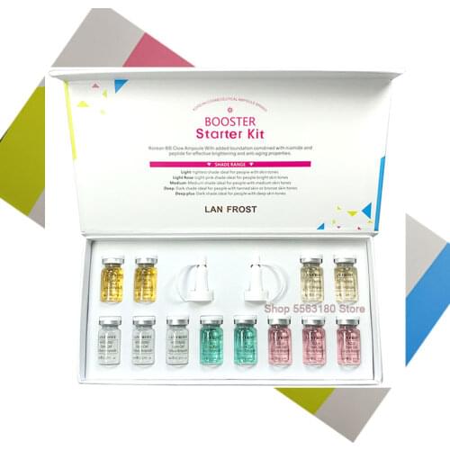 BB Cream Glow Kit Anti-wrinkle Whitening Liquid Foundation Face Brighten Skin Glow Cream Base Korean MakeUp Microneedle Serum