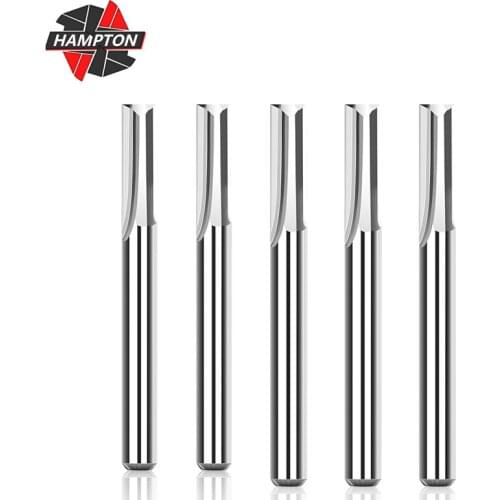 10pcs 4/6mm Shank Slot Milling Cutter CNC Two Flutes Tungsten Carbide Engraving Bit CNC Wood Slotting End Mill MDF Router Bits