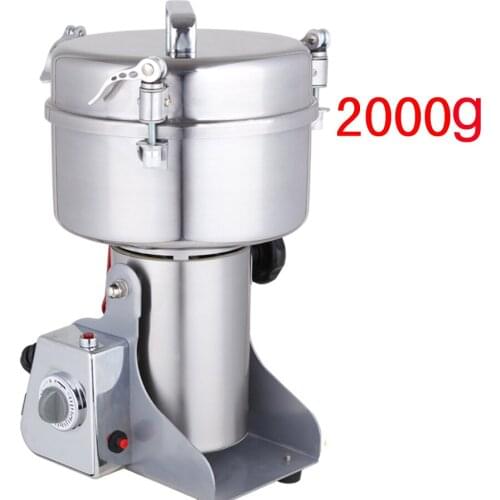 Stainless steel, herbs grinder, 2kg, ultrafine mill, home, commercial electric powder machine, grinding machine, large capacity