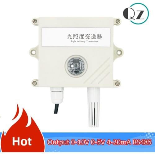 Temperature and humidity brightness meter industrial illuminance meter 0-10V 0-5V 4-20mA RS485 light sensor 65535Lux 200000Lux