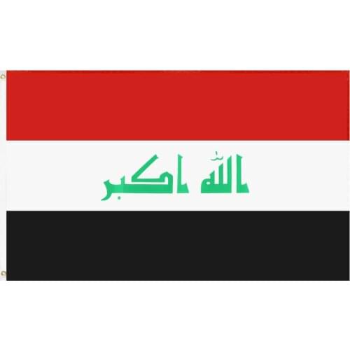 JiaHao Wholesale 100% Polyester Stock 3x5ft High Quality Iraq Flag