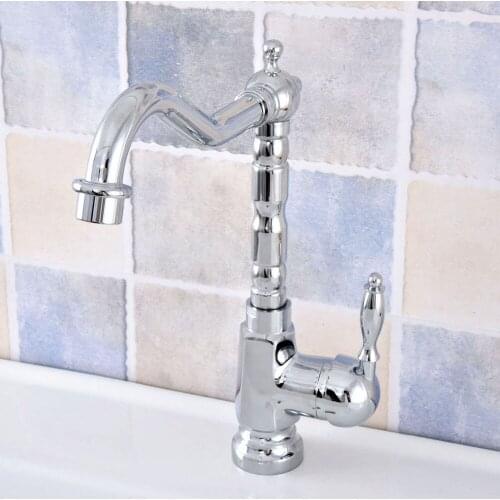 Bathroom Basin Sink Faucet Chrome Single Handle Kitchen Tap Faucet Mixer hot and cold water tap Nsf643