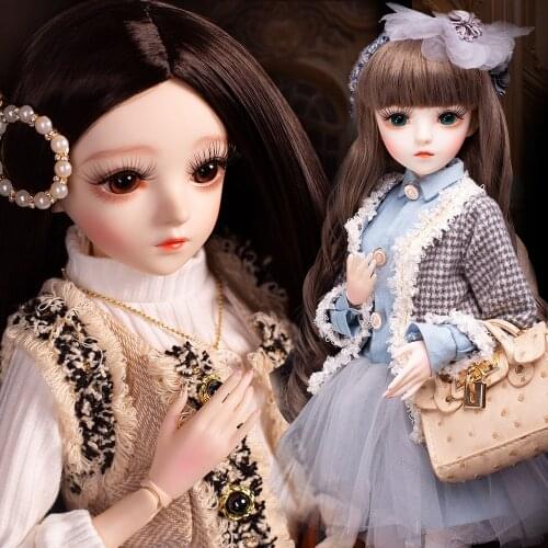UCanaan 1/3 BJD Doll 60CM Ball Jointed SD Dolls With Full Outfits Dress Shoes Wig Makeup Collection Toys For Girls Birthday Gift