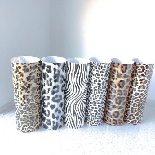 Leopard Print Style Heat Vinyl Film Iron on Skirt Shirts 1 Piece 30.5x25cm DIY Lettering Transfer Press Cutting Plotter