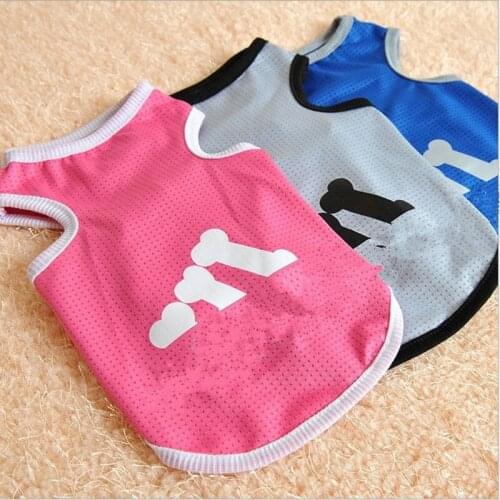 Pet Dog Summer Wearing Comfortable Cotton Made Vest Breathable Mesh Clothes for Small Large Dogs DC718