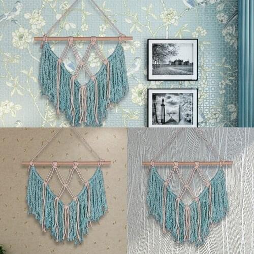 Macrame Woven Wall Hanging Tapestry Handmade Bohemian Art Wall Decor Office