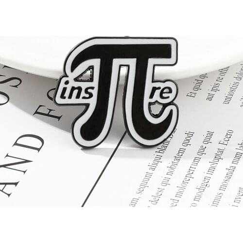 Pi Brooch Fashion Philomath Brooch For Math Data Mathematical Symbol Lapel Pin Cap Backpack Coat Badges Jewelry Gifts