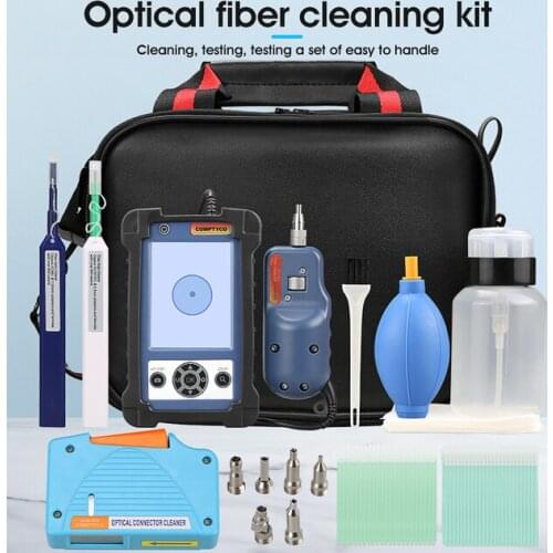 Fiber Optic Cleaning Kit With inspection Video microscope inspection probe 1.25/2.5 mm Cleaner Pen Cleaner box