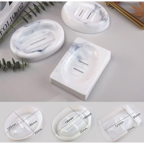 New Transparent Crystal Mirror Soap Box Making Silicone Mold Leaking Drain Tool Tray Mold Epoxy Mold For Handmade Making Tools