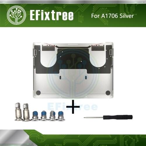New A1706 Bottom Case Silver For Macbook Pro Retina 13" A1706 Lower Case Housing Space Gray 613-04195-A 2016 2017 Screw W/ Tool