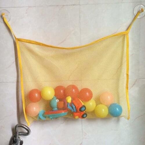 Baby Bath Toy Organizer Holder Toddler Bathtub Mesh Net Newborn Bath Bag Pouch Kids Storage Bin with Suction Hooks