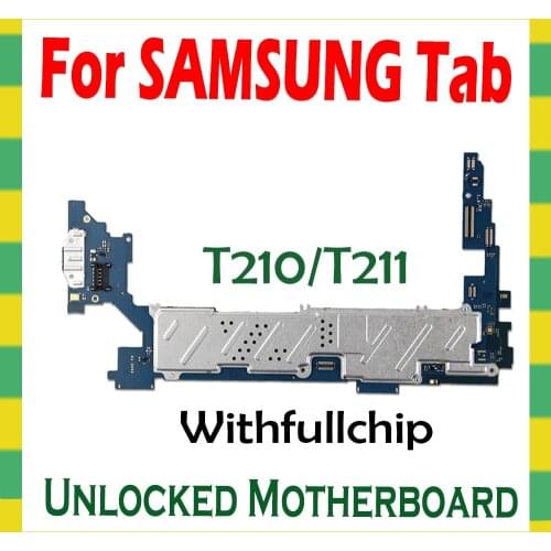 Unlocked Motherboard For Samsung Galaxy Tab 3 7.0 T210 T211 Tablet WLAN Cellular logic board with full chips mainboard Android