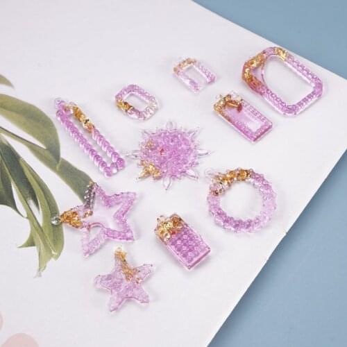 Crystal Epoxy Resin Mold Earrings Pendant Casting Silicone Mould DIY Making Tool