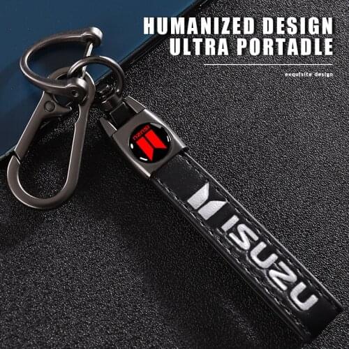 Car Styling Keychain Key Ring Pendant Accessorie With Auto LOGO For Isuzu Elf Nqr 75 Mu Forward Rodeo D Max 2021 Bighorn Trooper