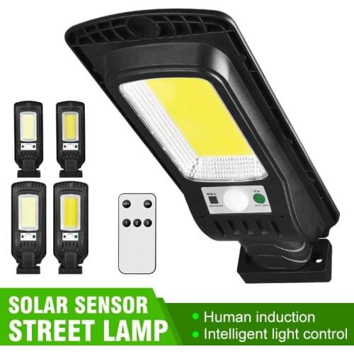 LED Solar Light Outdoor Wall Lamp PIR Motion Sensor Wall Light Remote Control Street Lamps Waterproof for Garden Courtyard