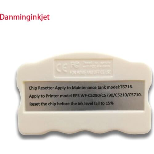 T6716 Maintenance Tank Chip Resetter for EPSON WorkForce WF-C5210 WF-C5790 WF-C5710 WF-M5299 WF-M5799 Waste Ink collector Tank