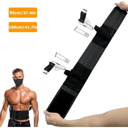 Universal Tactical Gun Holster Concealed Belly Band Military Handgun Holster for Left Right Hand Waistband Holster with Mag Bag