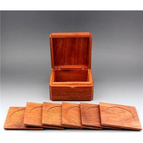 Vietnamese rosewood coasters Burma rosewood large wood mat square pad pad insulation mat tea bowl