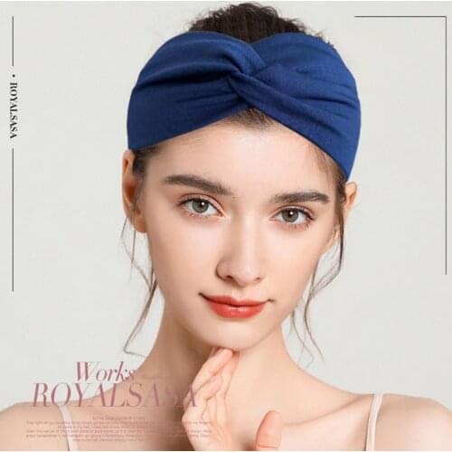 Women Yoga Cross Headband Washing Face Hair Band Cotton sweat-absorbent Fitness Exercise Sweatband Head Band Sports Accessories