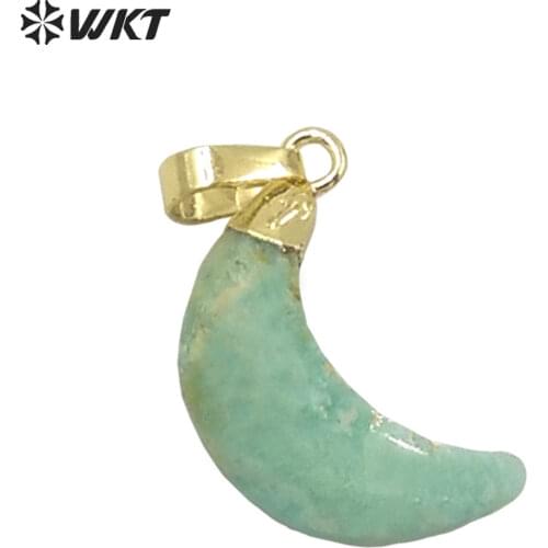 WT-P1386 Wholesale Fashion Design New Arrival Multi Color Elegant Natural Moon Stone Women Jewelry Pendant Metal Silver Plated