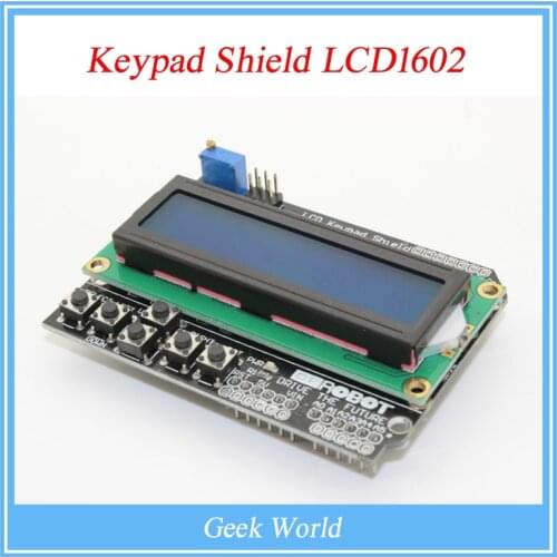 LCD Keypad Shield LCD1602 LCD 1602 Module Display ATMEGA328 ATMEGA2560 Raspberry pi UNO Blue Screen