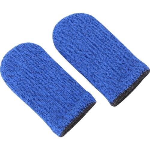 1 Pair Breathable Game Controller Finger Cover Sweat Proof Gaming Finger Gloves Non-Scratch Sleeve Sensitive Mobile Touch