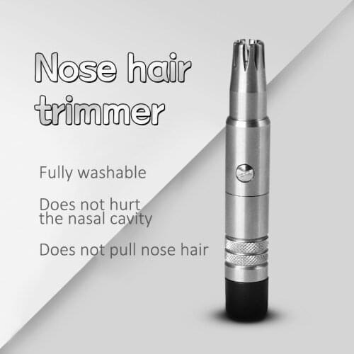 1PCS Manual Nose Hair Trimmer for Stainless Steel Shaving Nose Ear Hair Trimmer Shaver Face Care for Men Washable Device